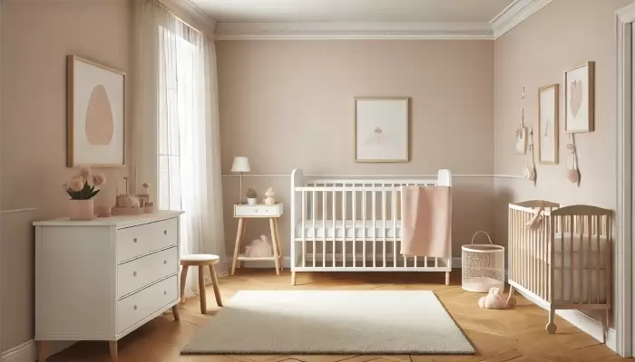 Quarto de Bebê Menina Simples