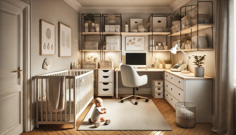 Imagem Quarto de Bebê e Home Office: Decoração e Organização